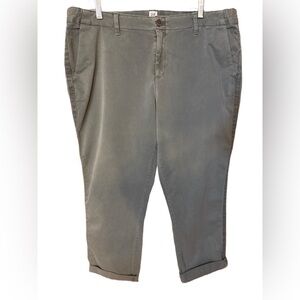 GAP Olive Girlfriend Chino Cropped Pants